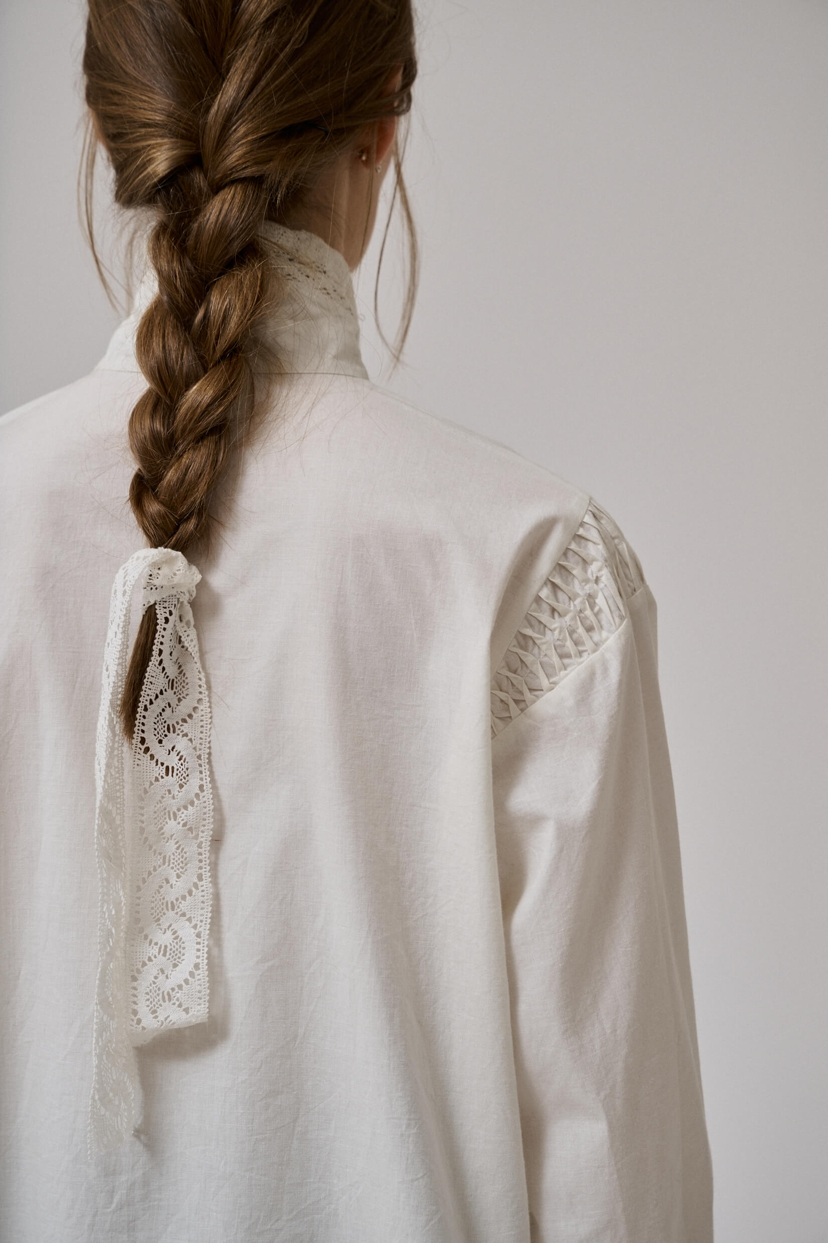 Chemise oversize Cloud en popeline de coton blanche Anne-Mi