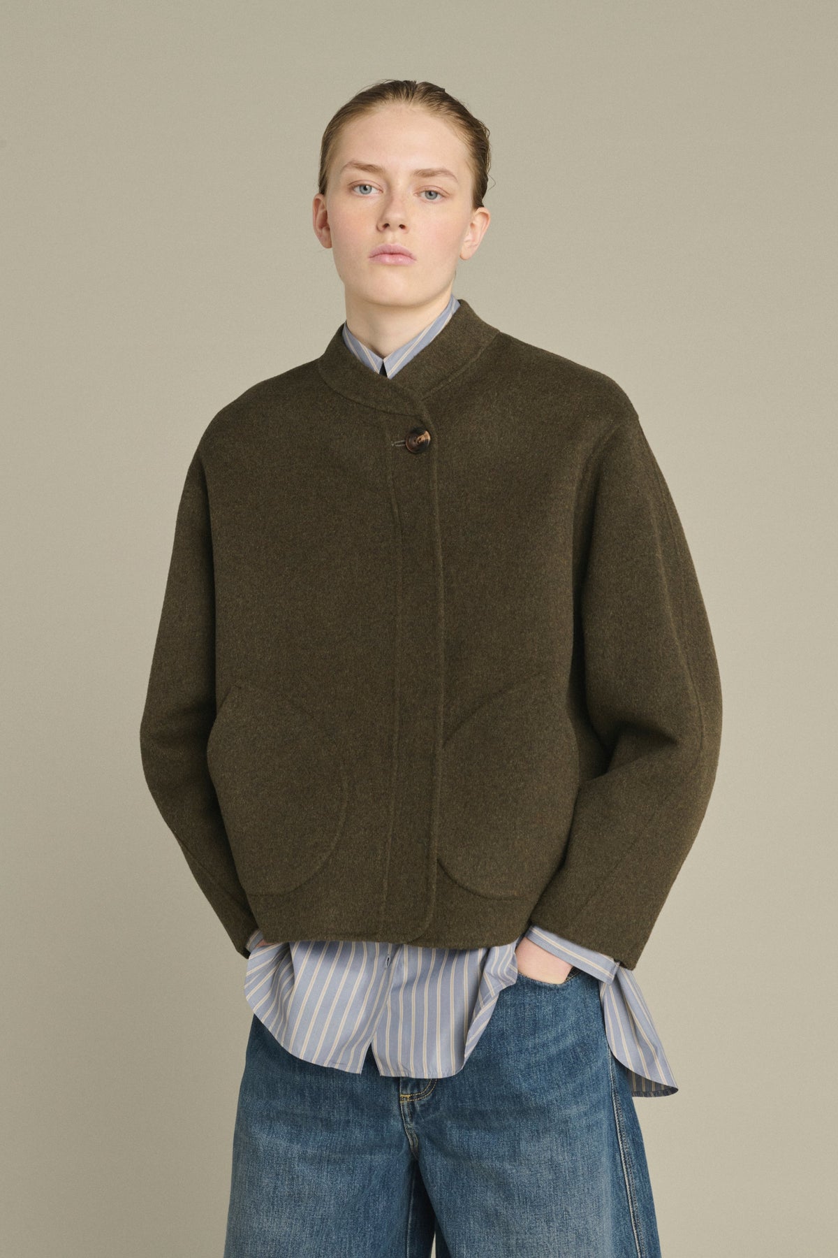 Manteau Windsor court en laine double face Sœur