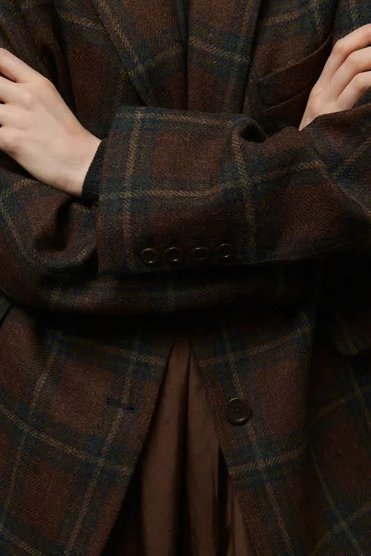 Veste London Bellepiece oversize à carreaux