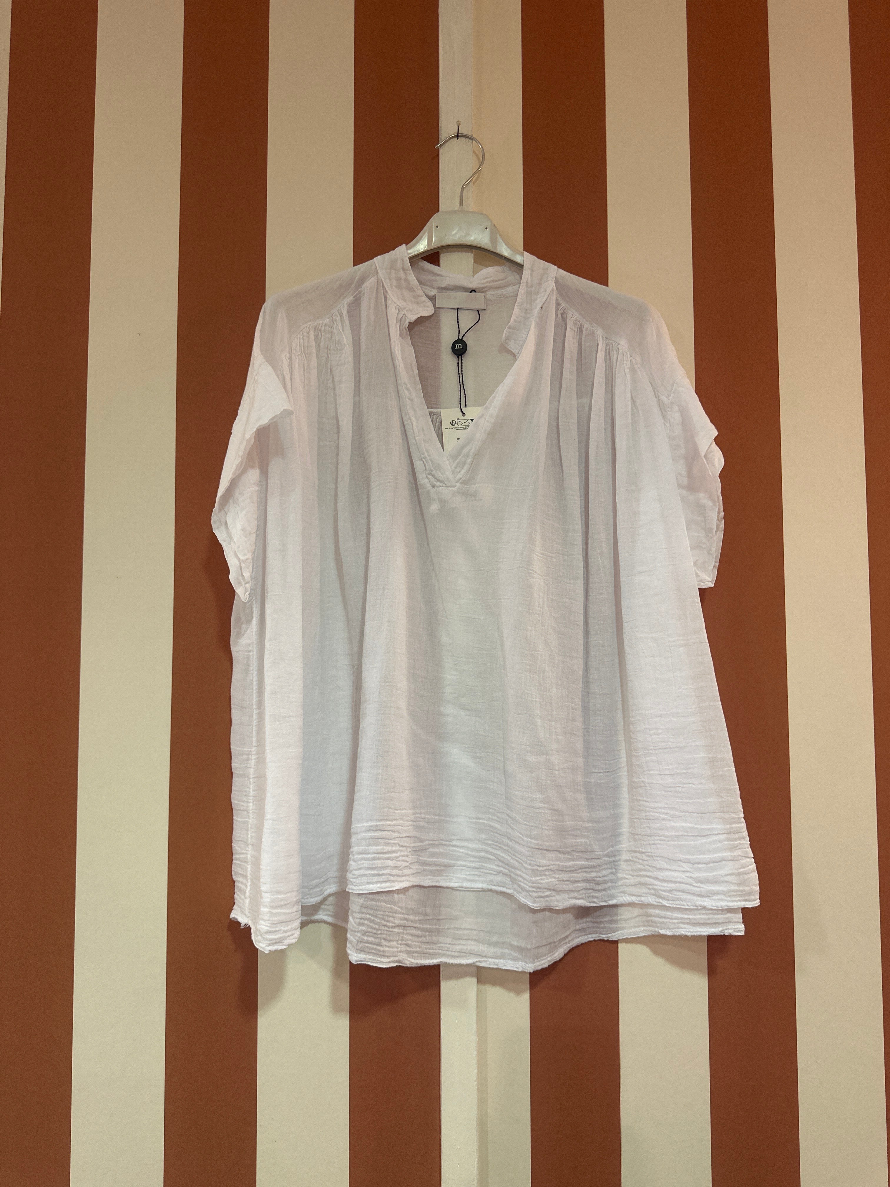 Chemise Marie en voile de coton blanc
