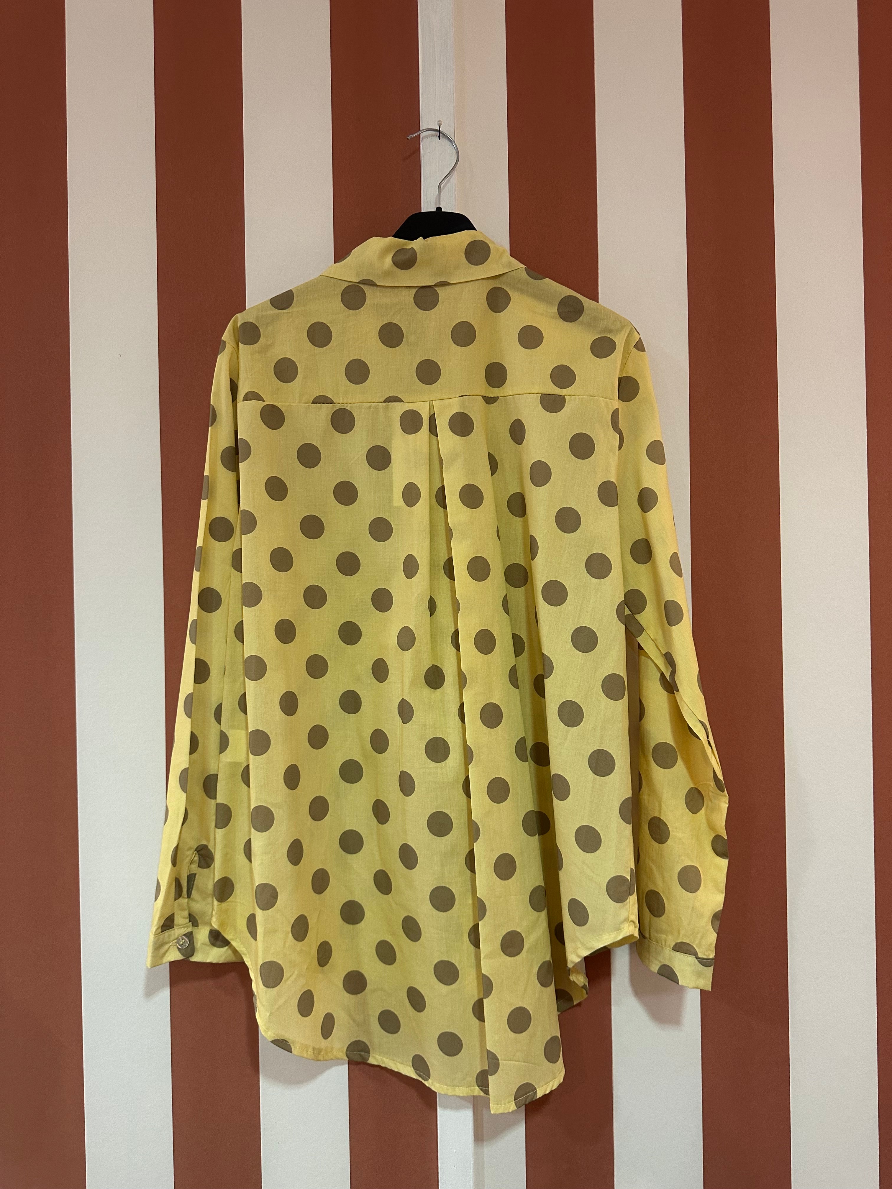 Chemise Winona à pois beige / jaune paille