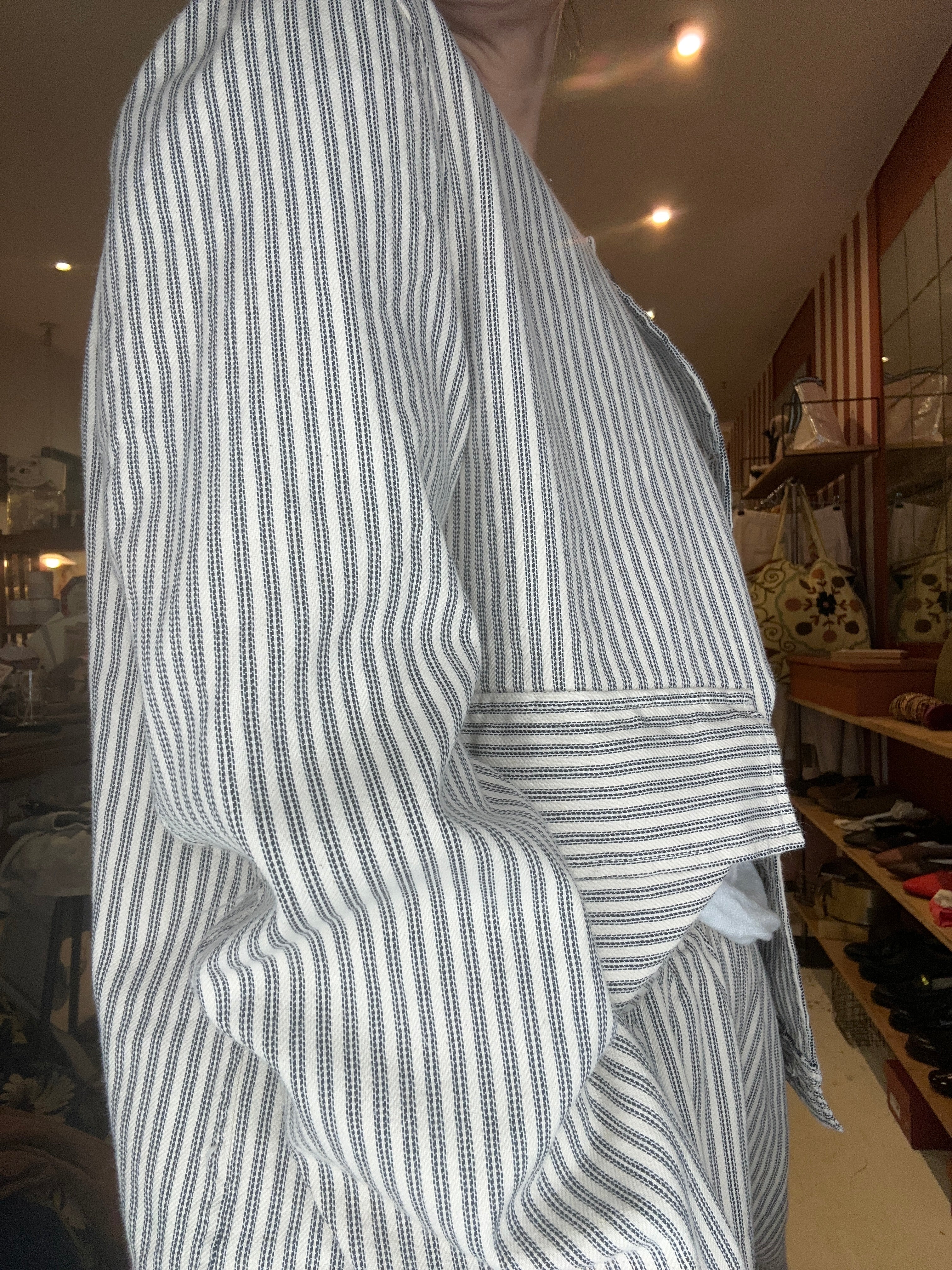 Veste Georgio en toile de coton rayée