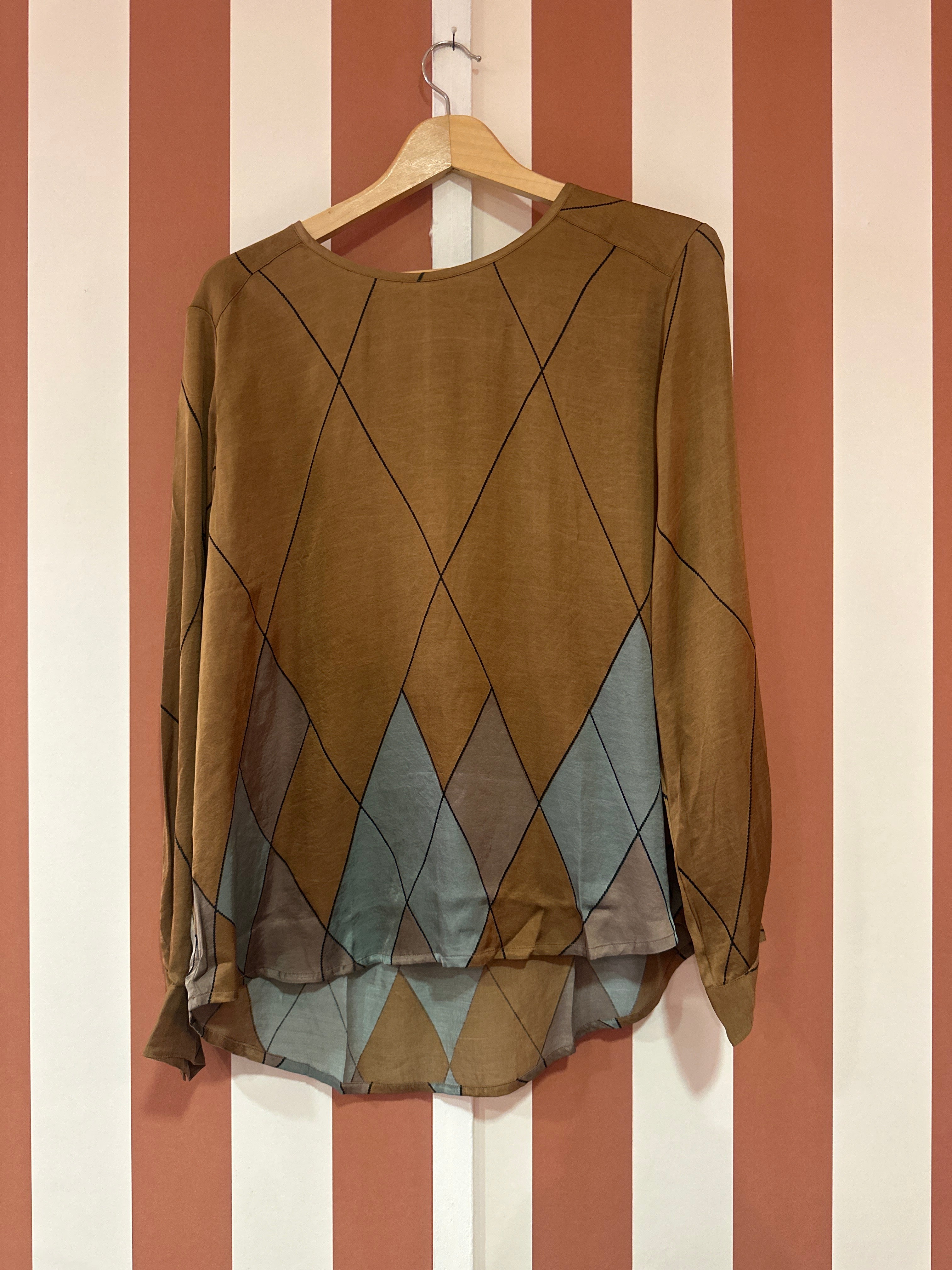 Blouse Diamant Rabens Saloner en viscose imprimée à la main