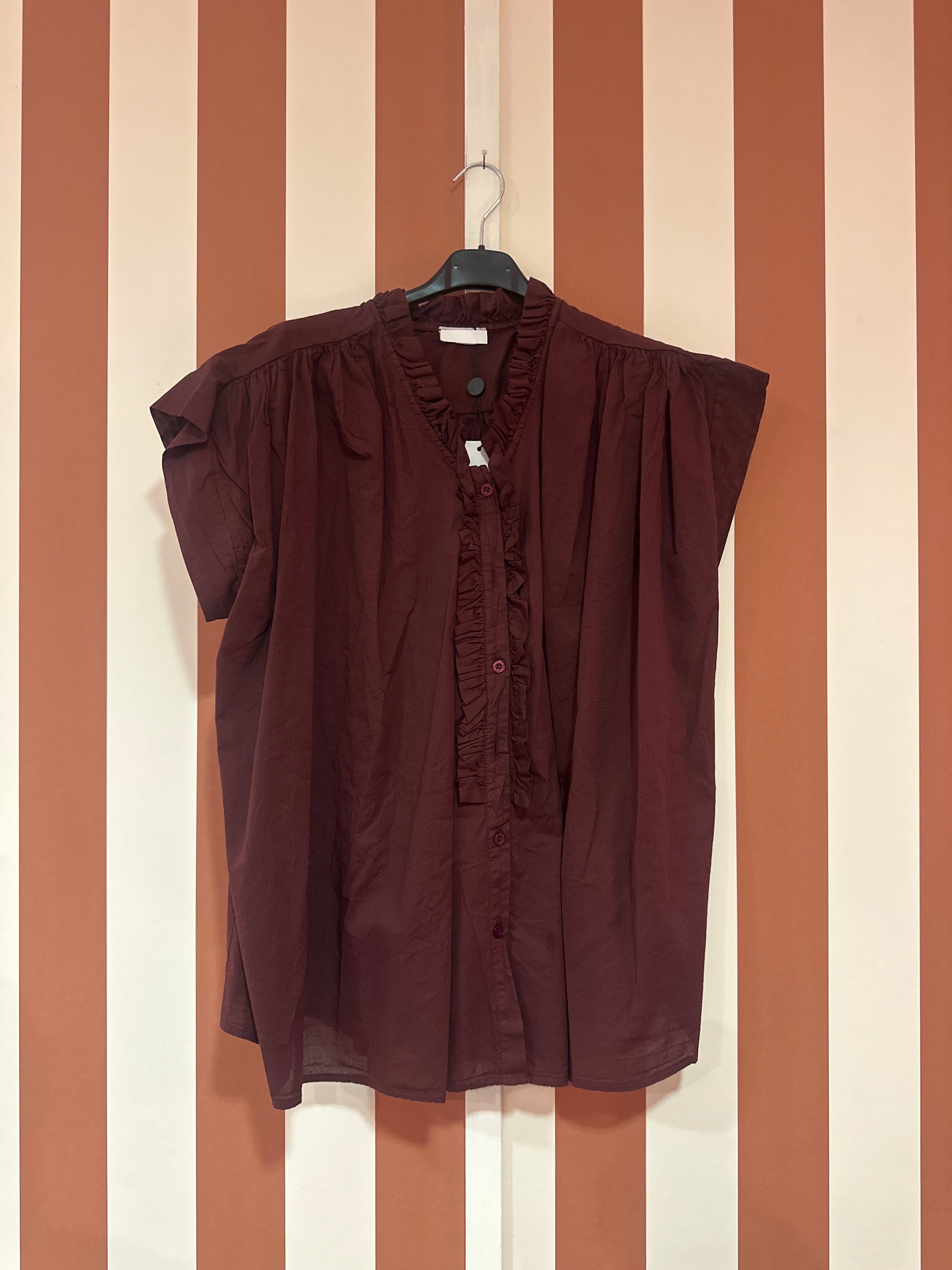 Chemise madeleine bordeaux
