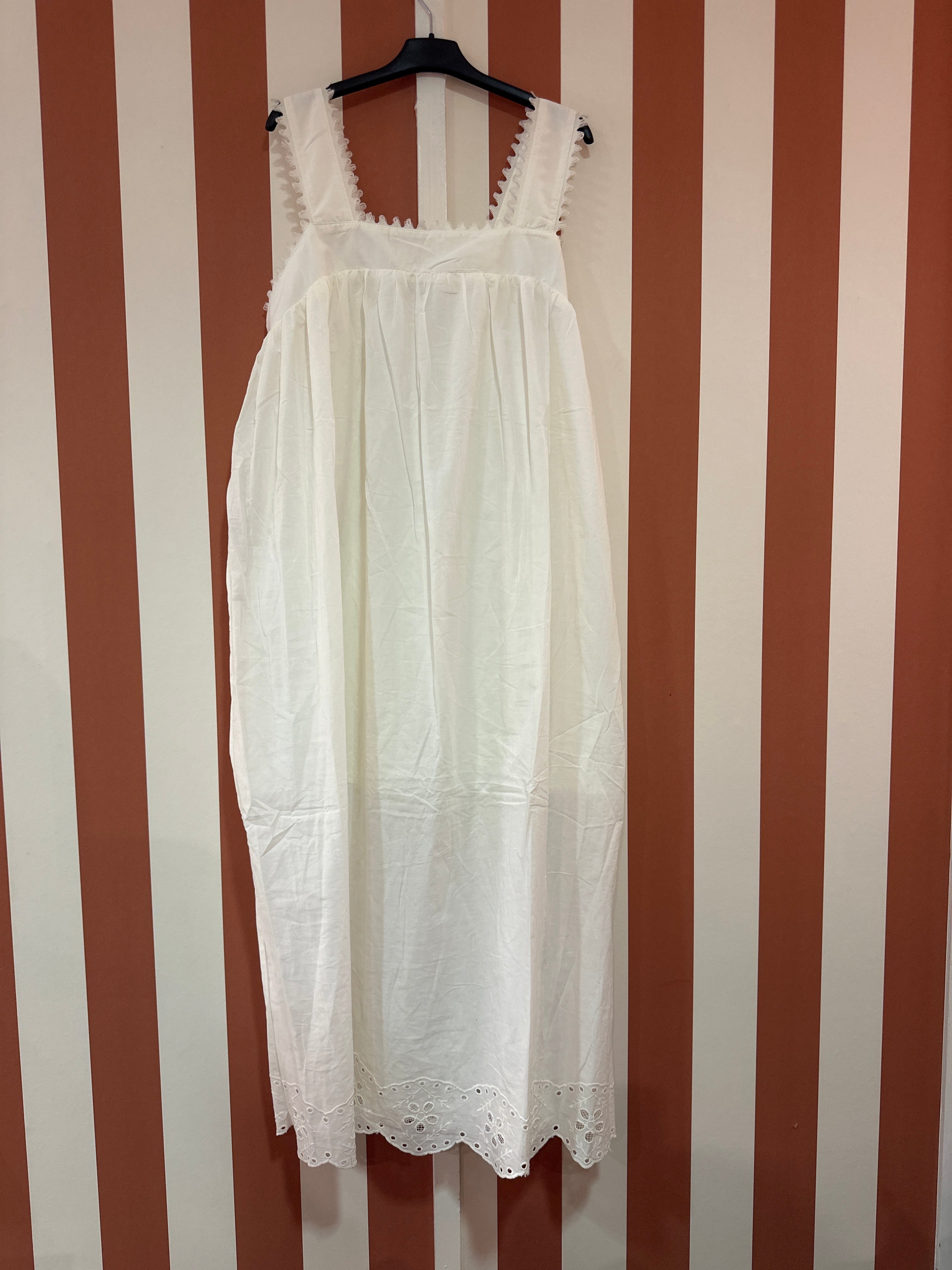 Robe Elisa en popeline de coton écrue