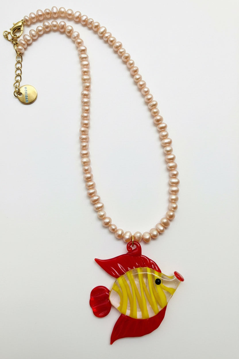 Collier perles et verre de Murano Mystico