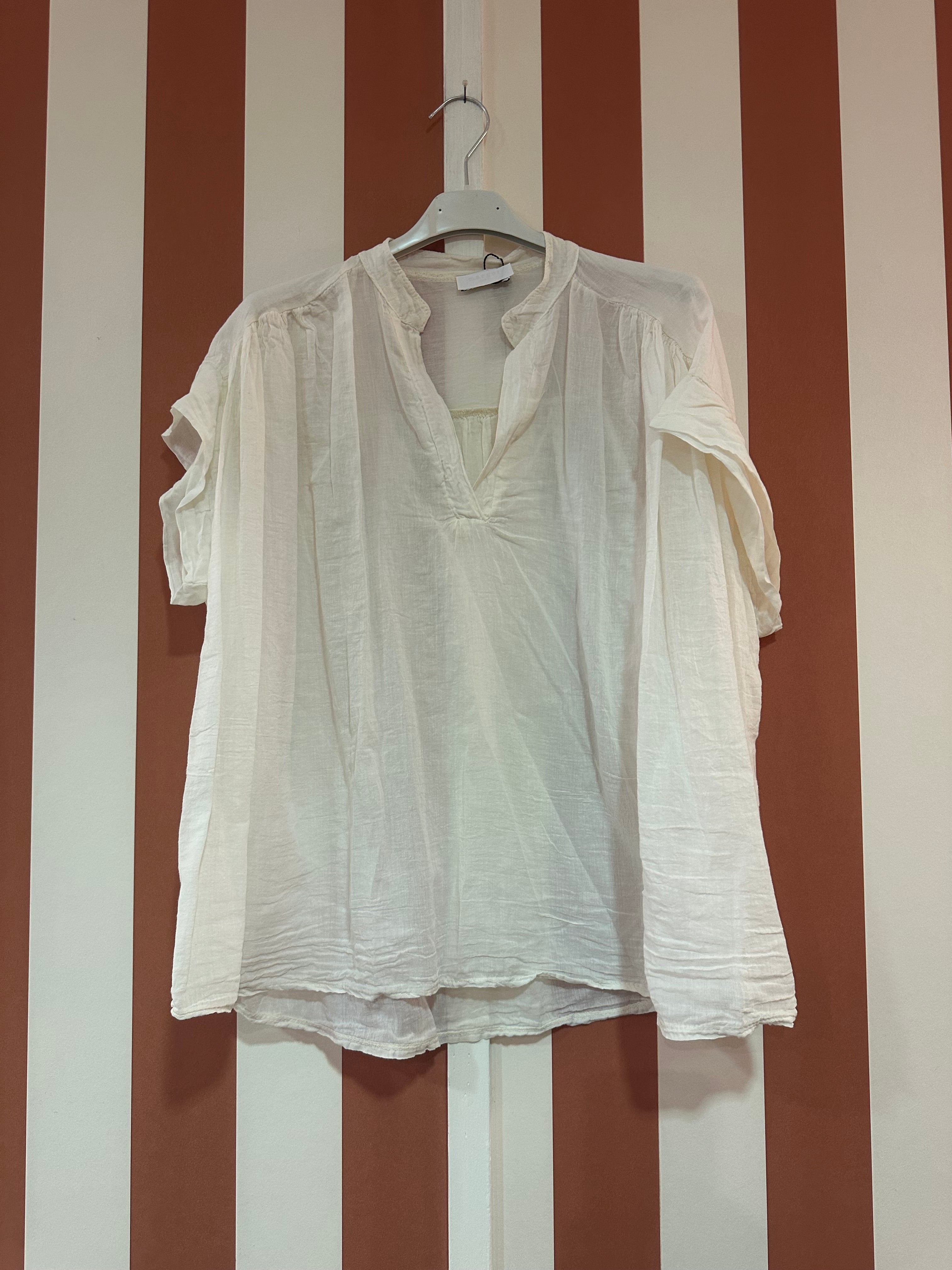 Chemise Marie en voile de coton écru