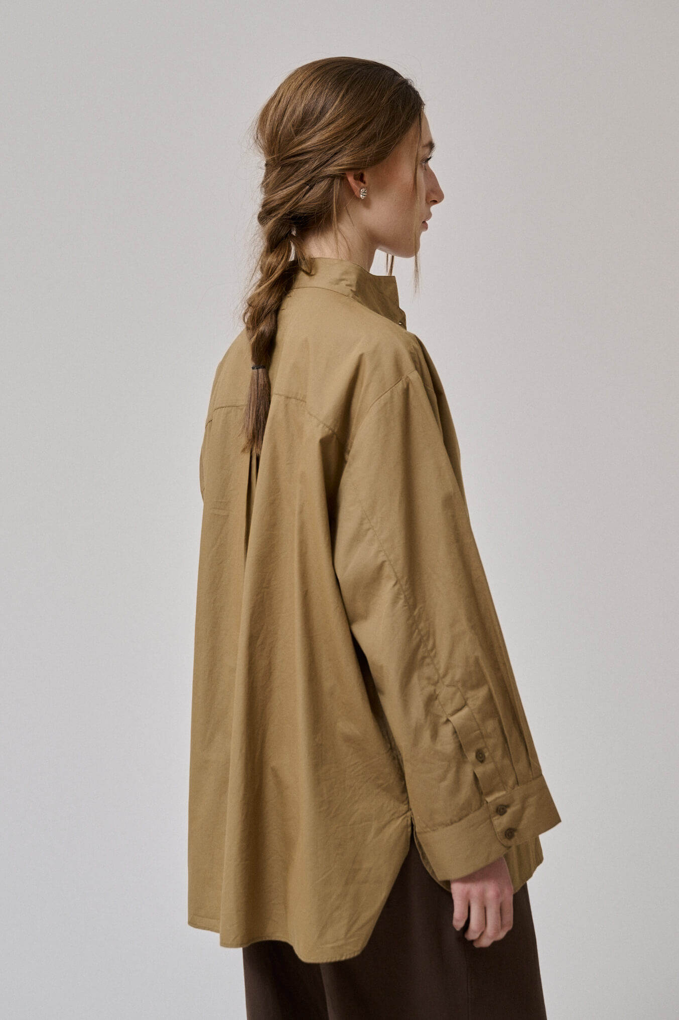 Chemise oversize Irissa en popeline de coton expresso Anne-Mi