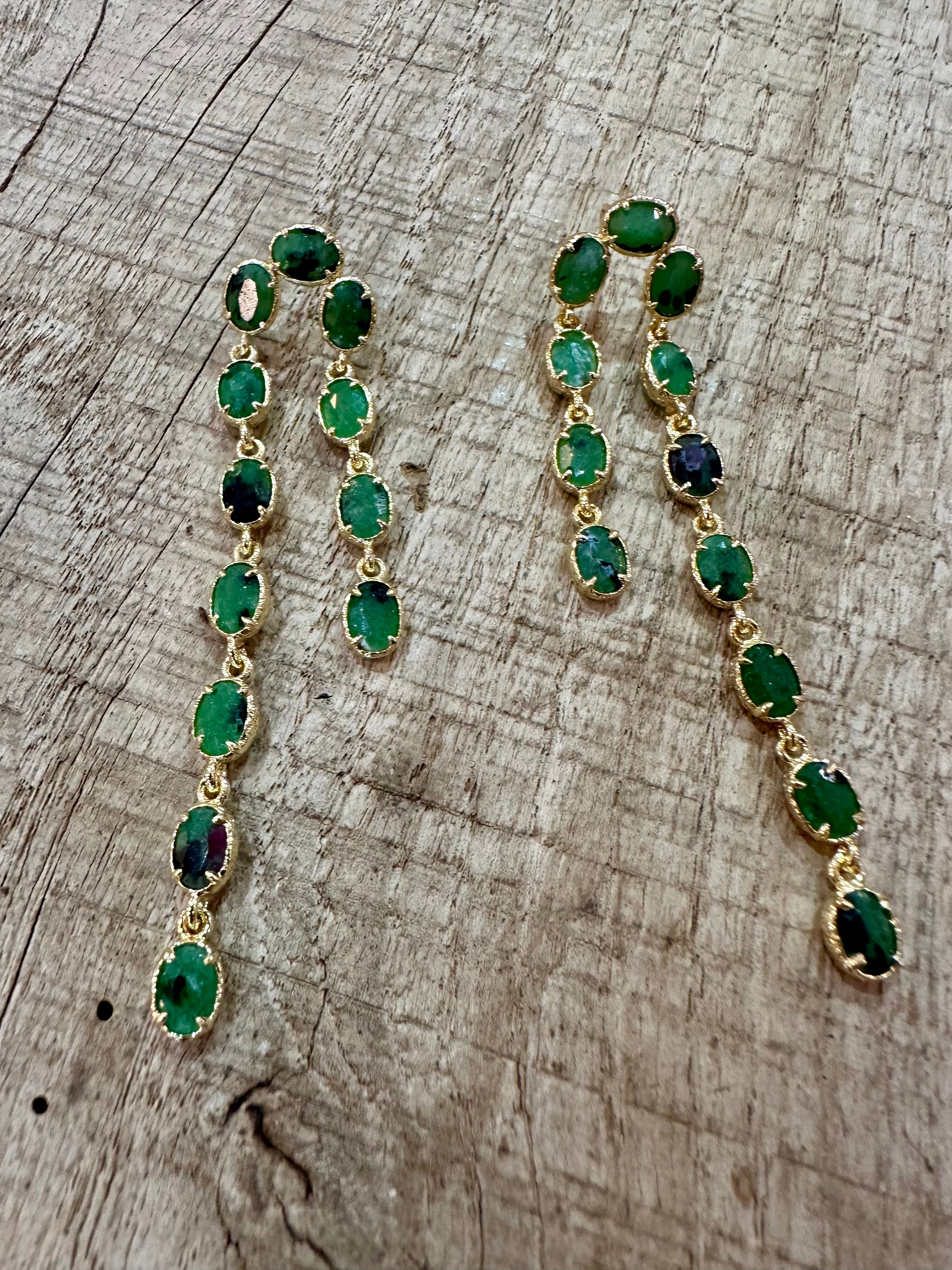 Boucle d’oreilles Riviera vert
