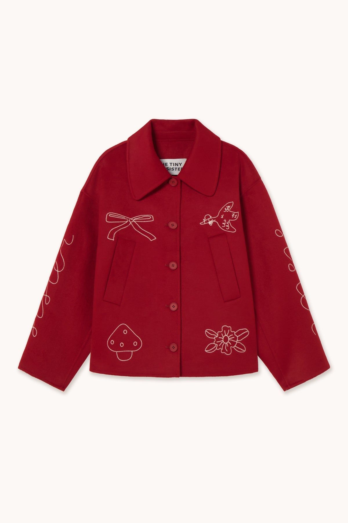 Manteau court brodé The Tiny Cottons
