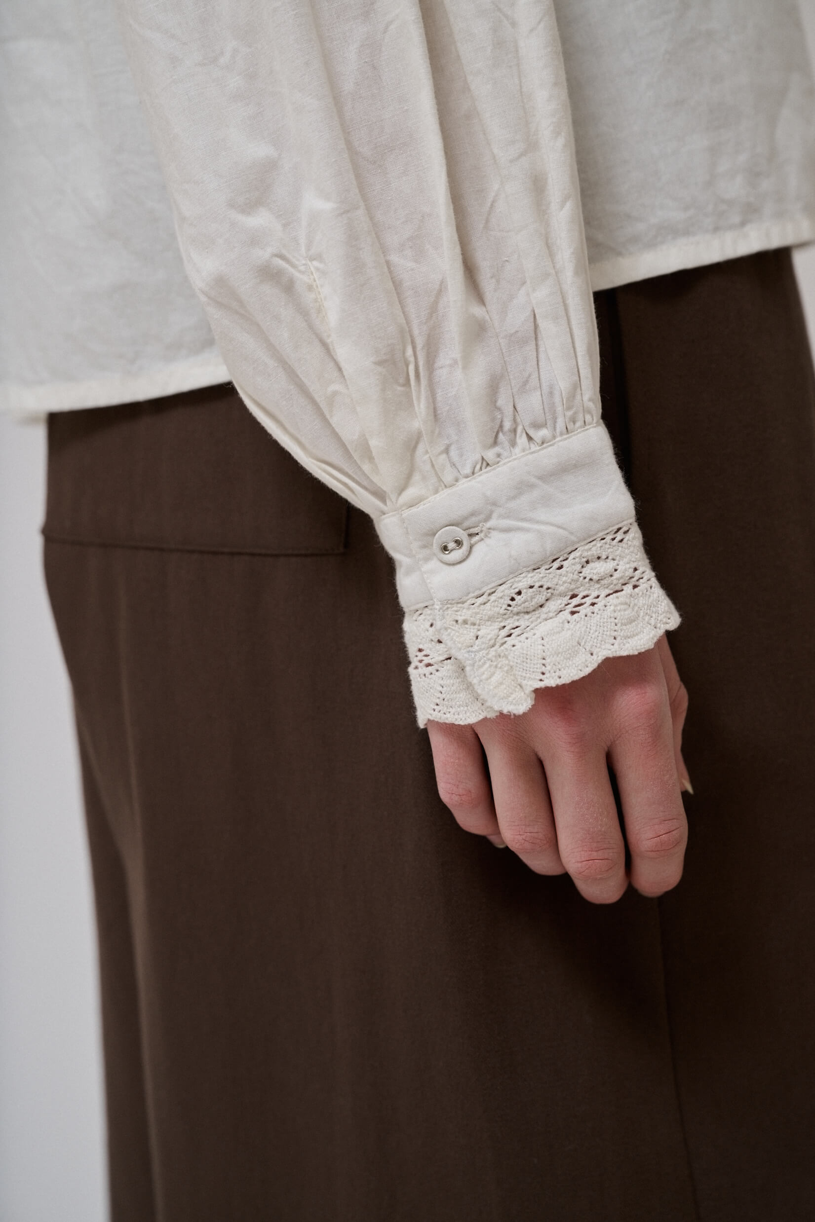 Chemise oversize Cloud en popeline de coton blanche Anne-Mi