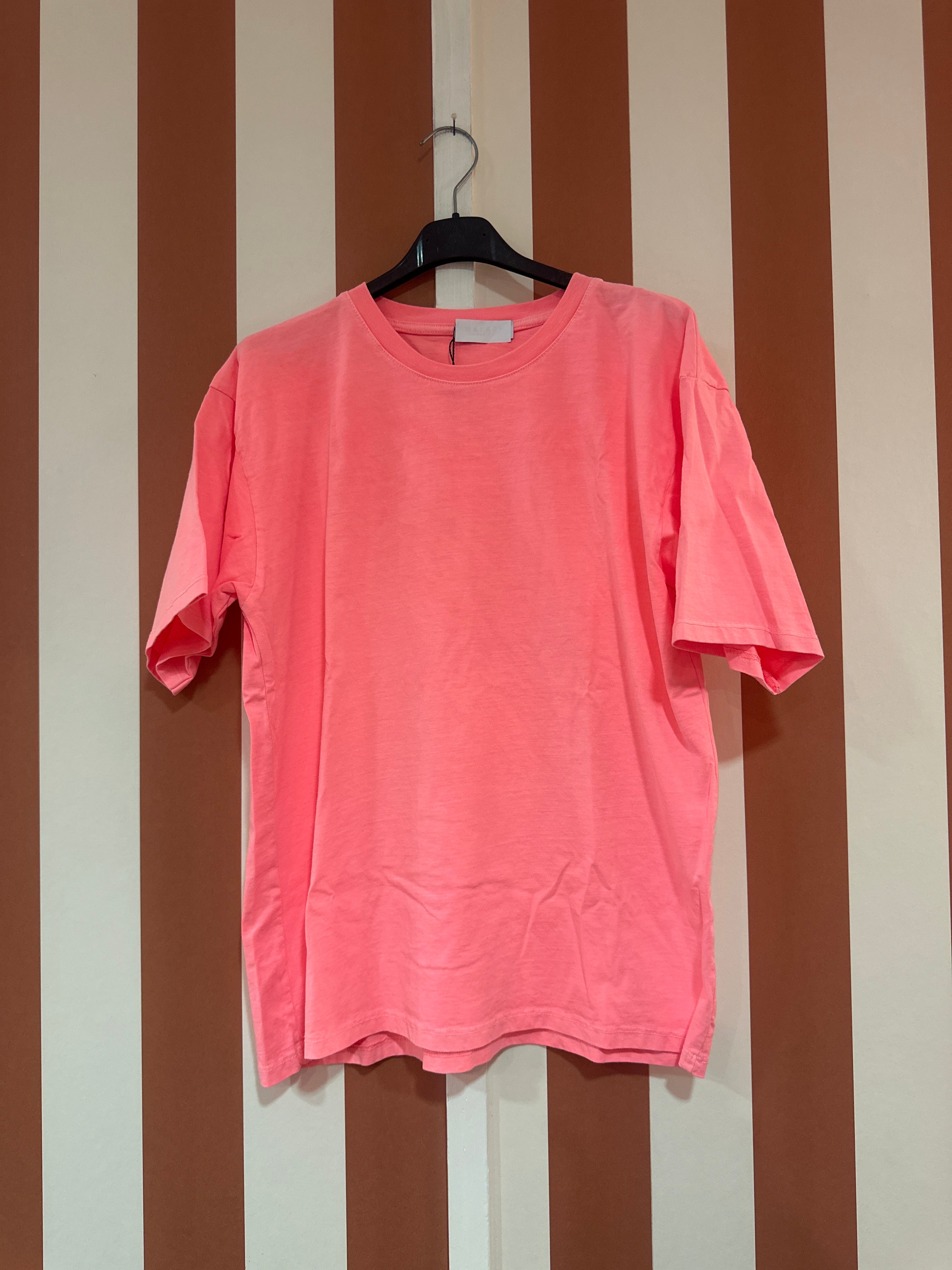 Teeshirt fizz en coton rose orange fluo