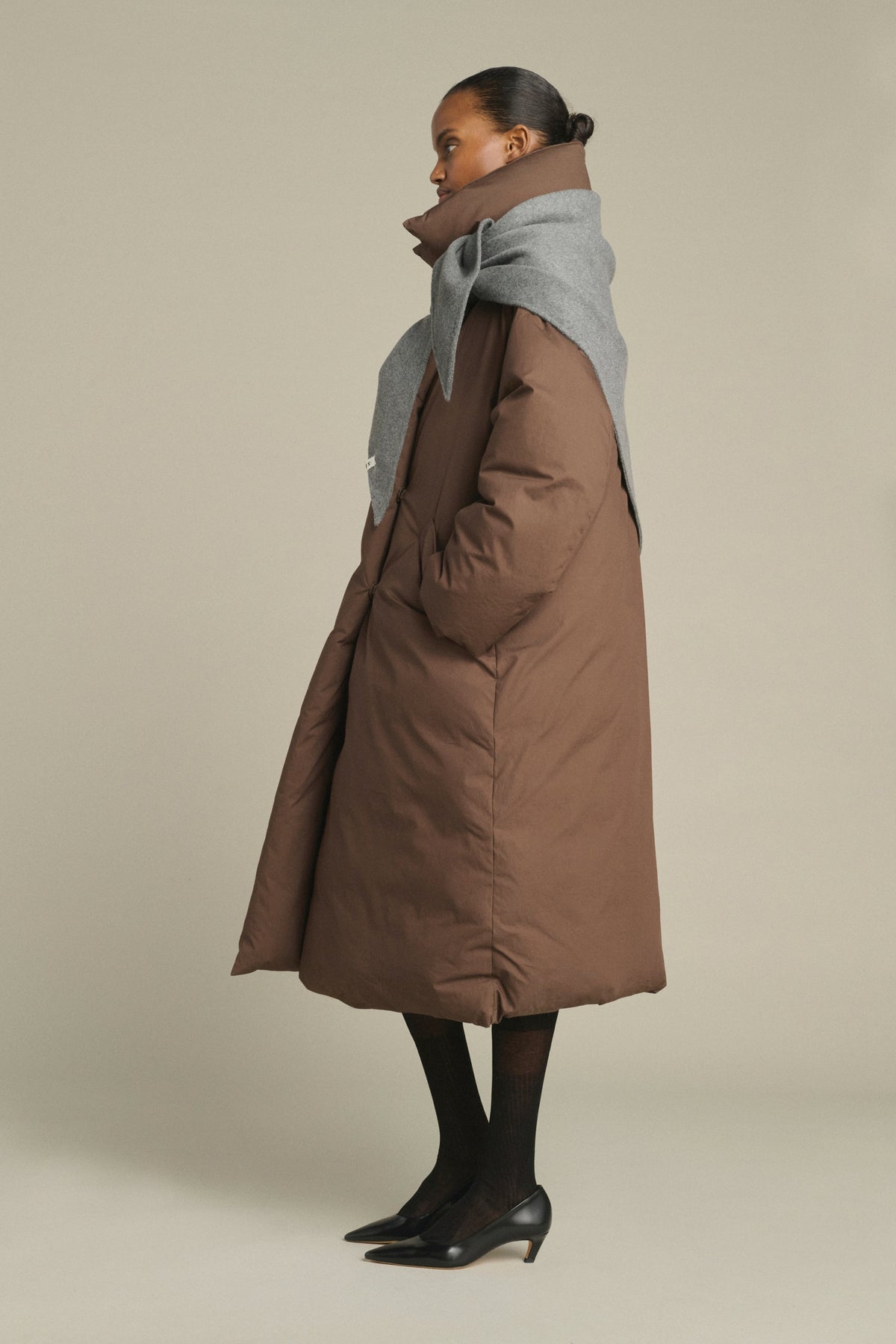 Foulard pointe en laine double face Jamelia Sœur