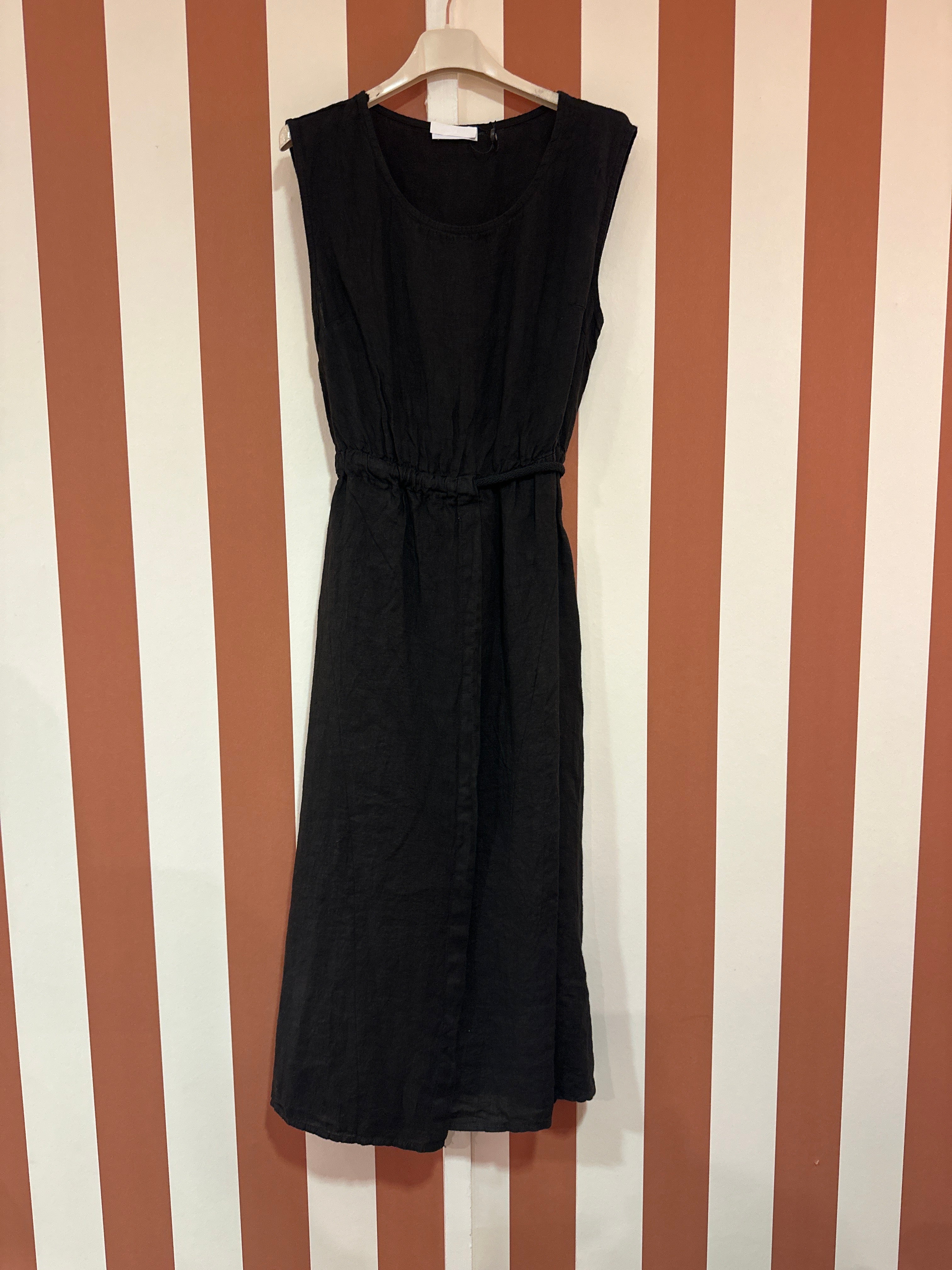 Robe Catherine en lin noir
