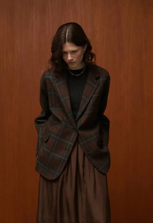 Veste London Bellepiece oversize à carreaux