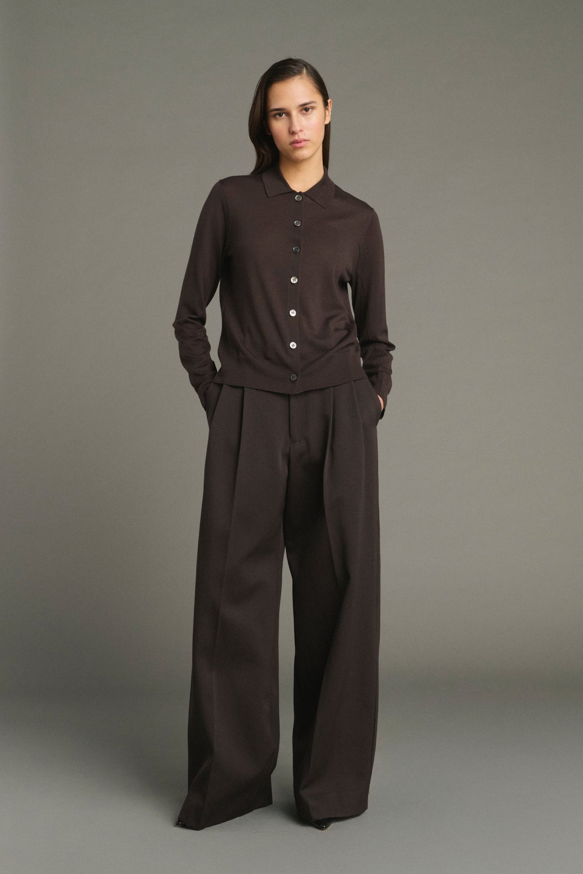 Cardigan polo Hailey en laine mérinos Sœur