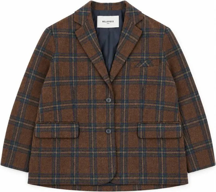 Veste London Bellepiece oversize à carreaux