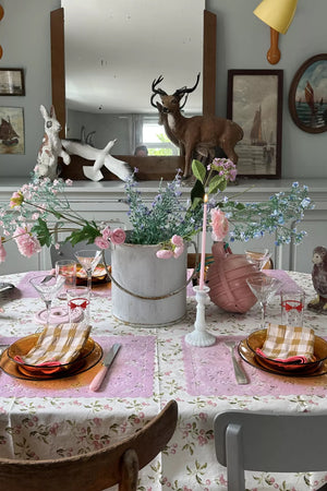 Serviette de table brodée bichette