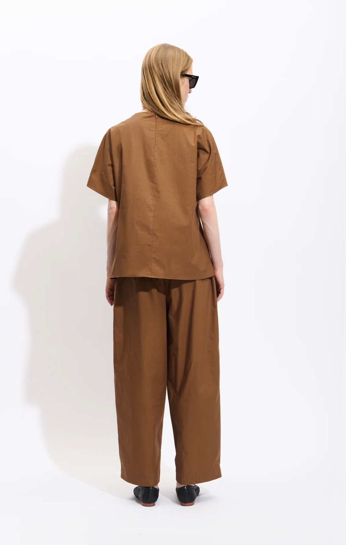 Pantalon conrad en popeline de coton Bellepiece
