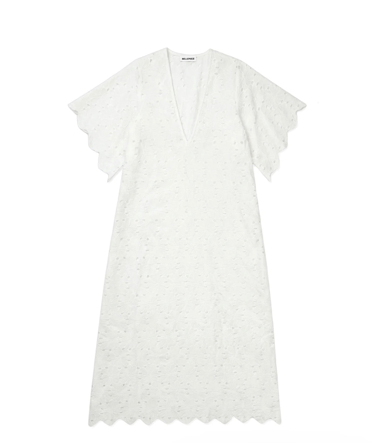 Robe lanza Broderie anglaise noire Bellepiece