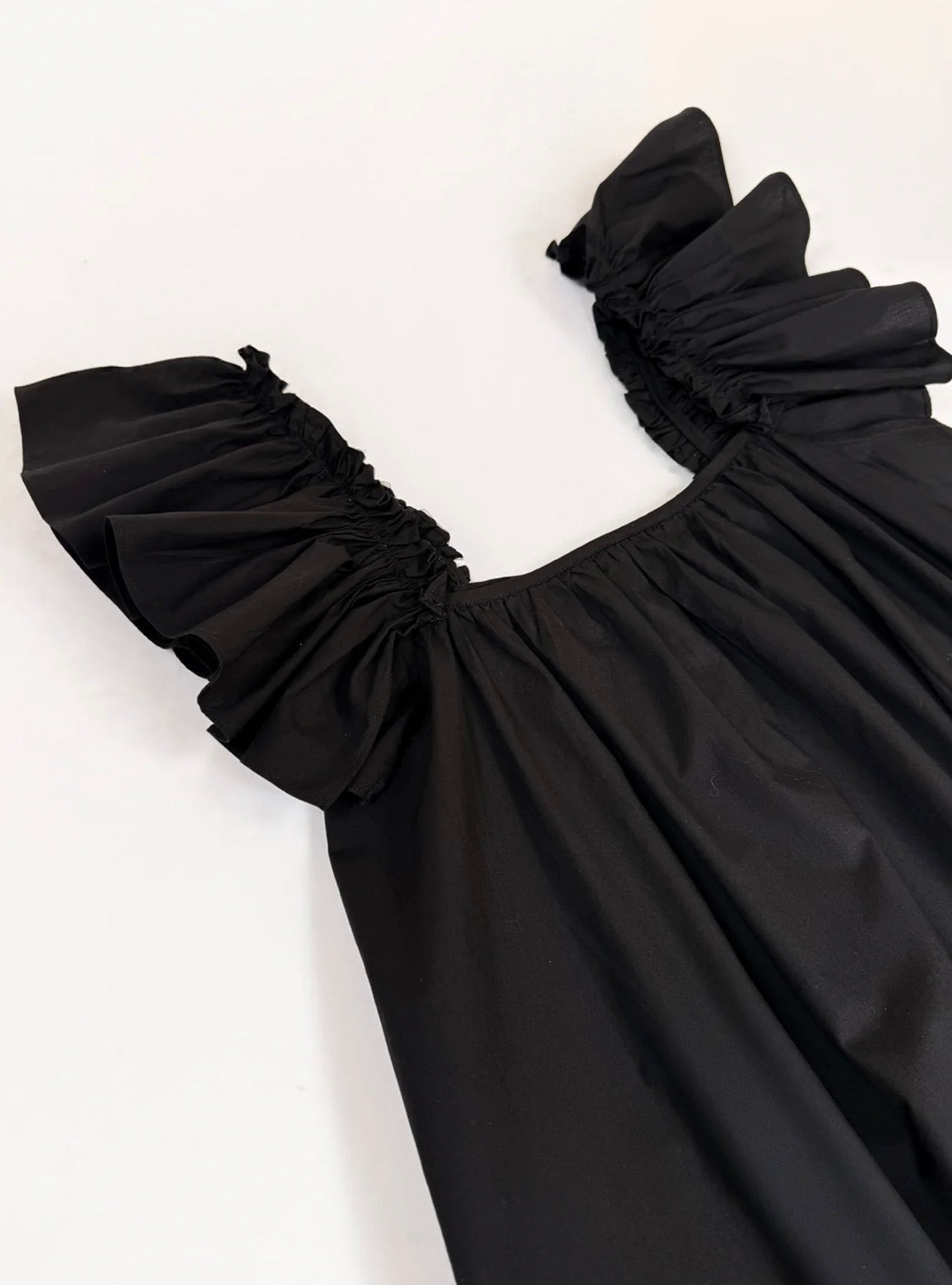 Robe Bianca en popeline de coton noire Bellepiece