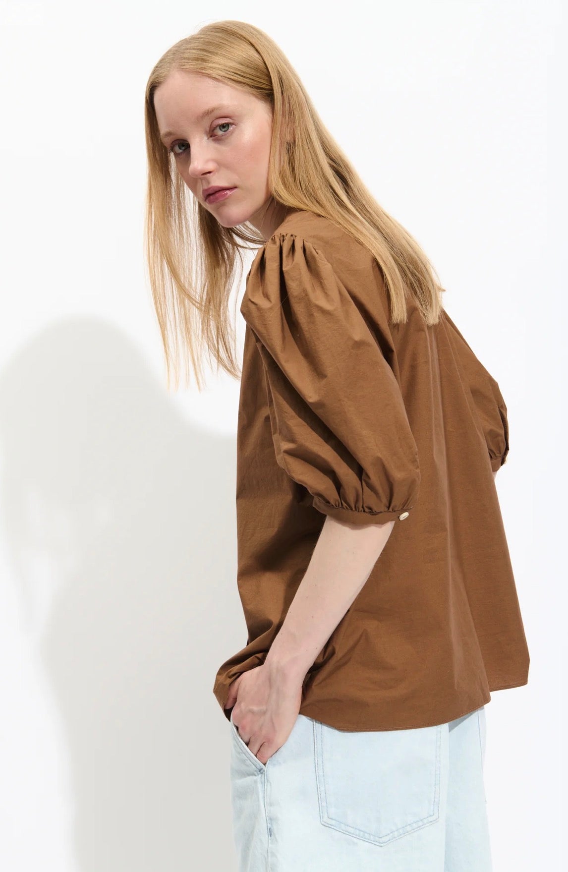 Blouse Roméo en popeline de coton Bellepiece