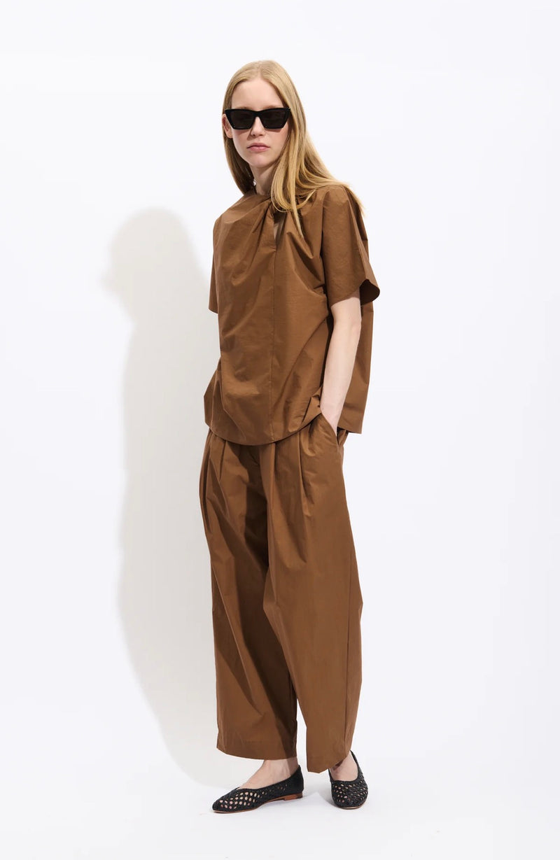 Pantalon conrad en popeline de coton Bellepiece