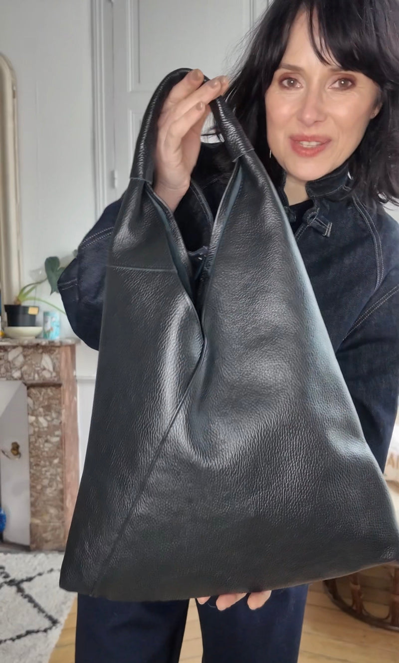 Sac cuir grainé japonais