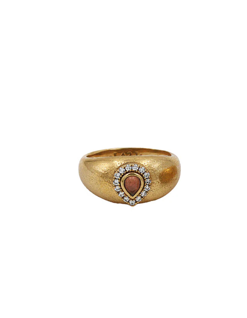 Bague chevalière cœur