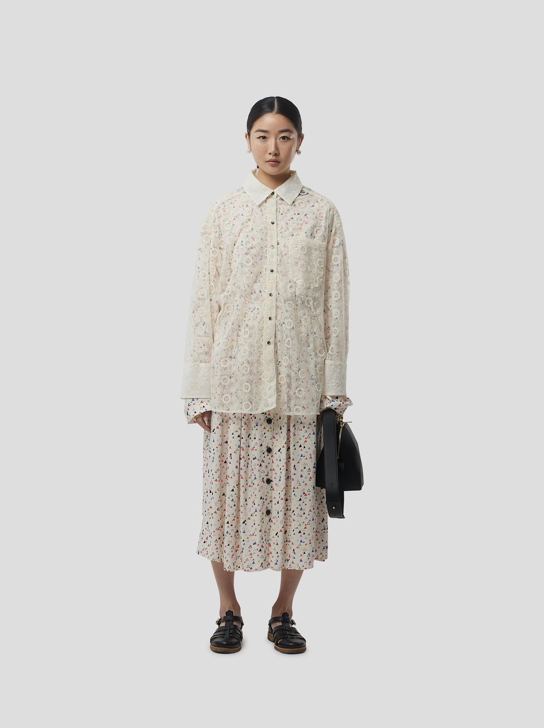 Chemise Rover Heimstone en dentelle écume