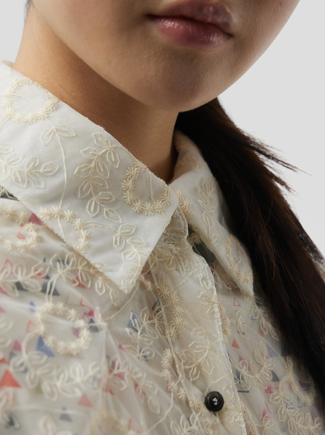 Chemise Rover Heimstone en dentelle écume