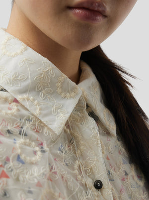 Chemise Rover Heimstone en dentelle écume