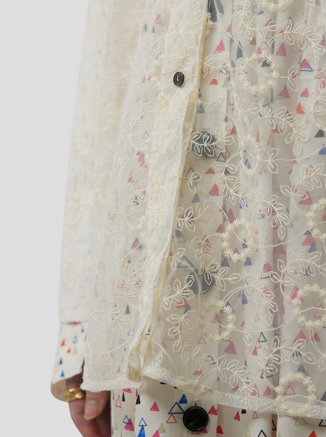 Chemise Rover Heimstone en dentelle écume