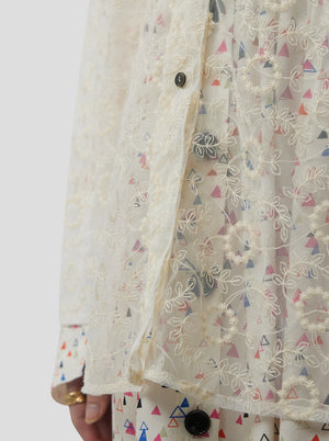 Chemise Rover Heimstone en dentelle écume