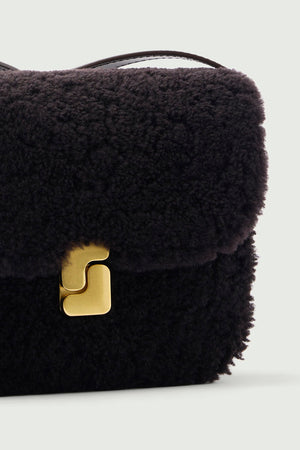 Sac mini bellissima marron foncé sherling Soeur