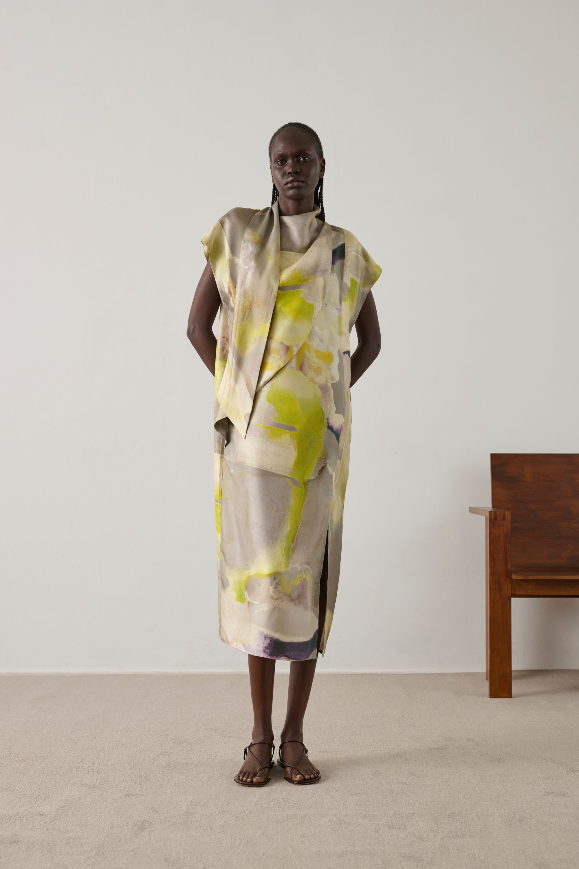 Robe Iberis en twill de soie