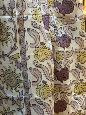 Étole block print lila