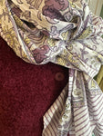 Étole block print lila