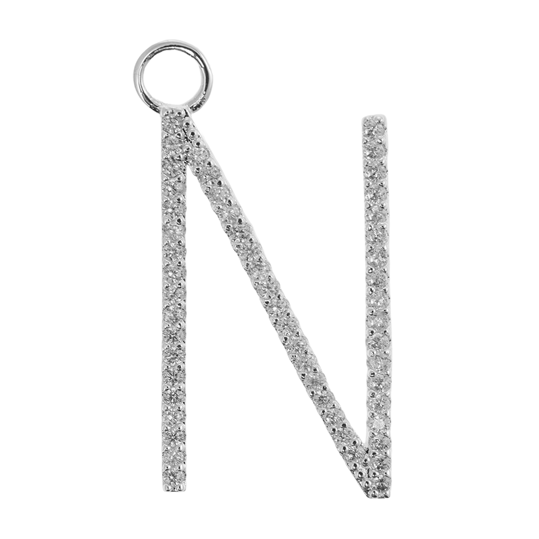 Charme grande lettre N bijoux