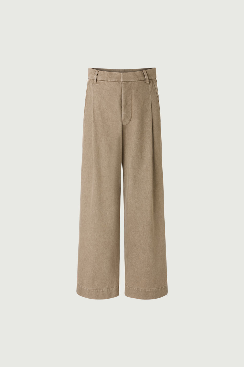 Pantalon devy Sœur coupe à pince en coton toile denim