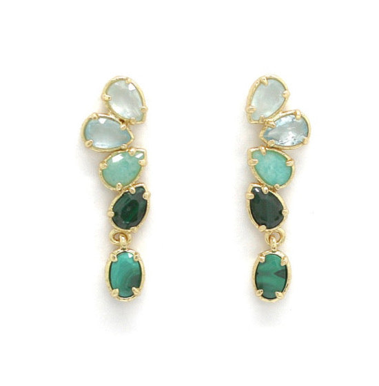 Boucles d’oreilles 5 pierres