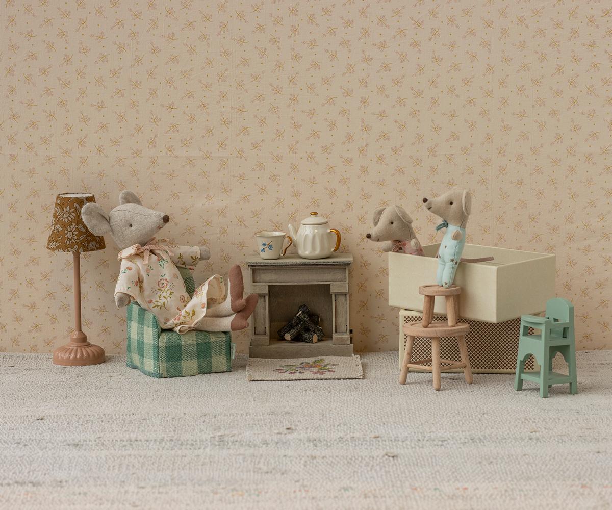 Chaise haute vert menthe Maileg