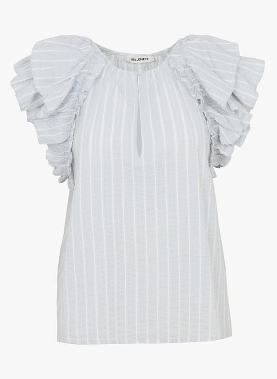 Blouse Carmen Belle pièce en coton gaufré