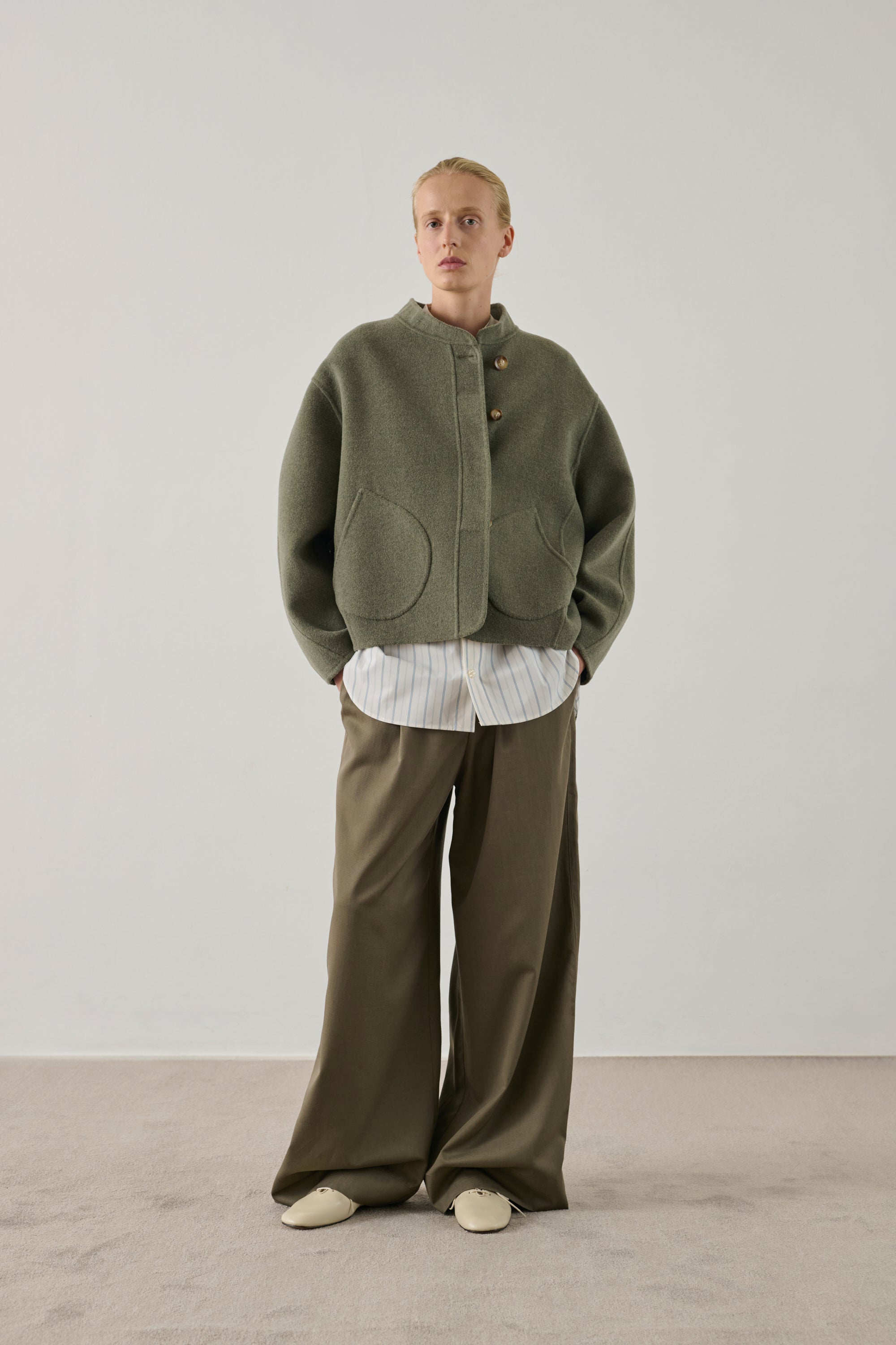 Manteau Windsor court en laine double face Sœur