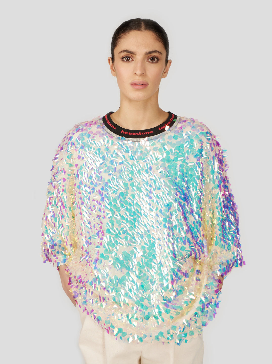 Teeshirt basket à sequins stalactite Heimstone