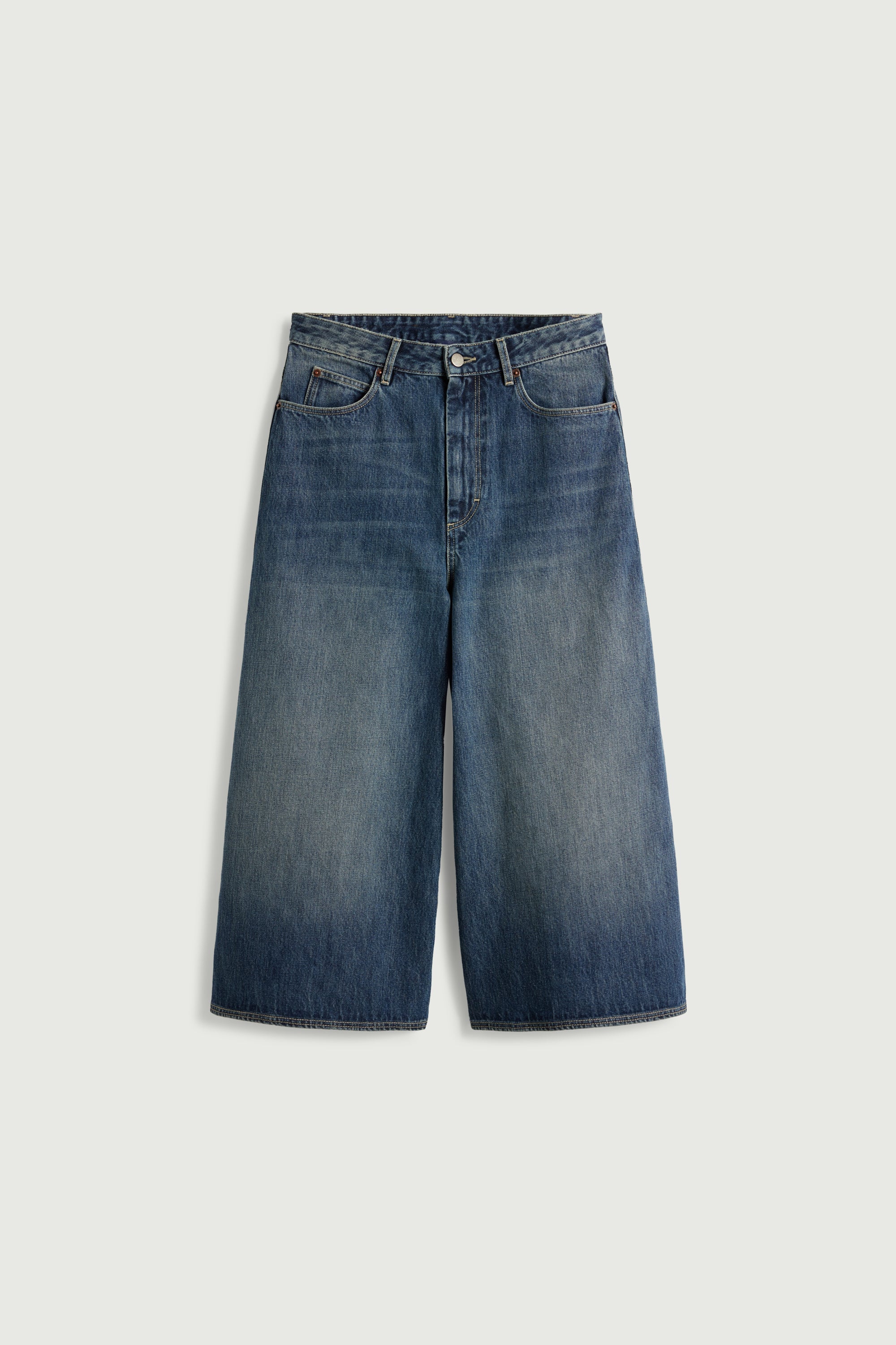 Jupe culotte en denim délavée Joyce Sœur