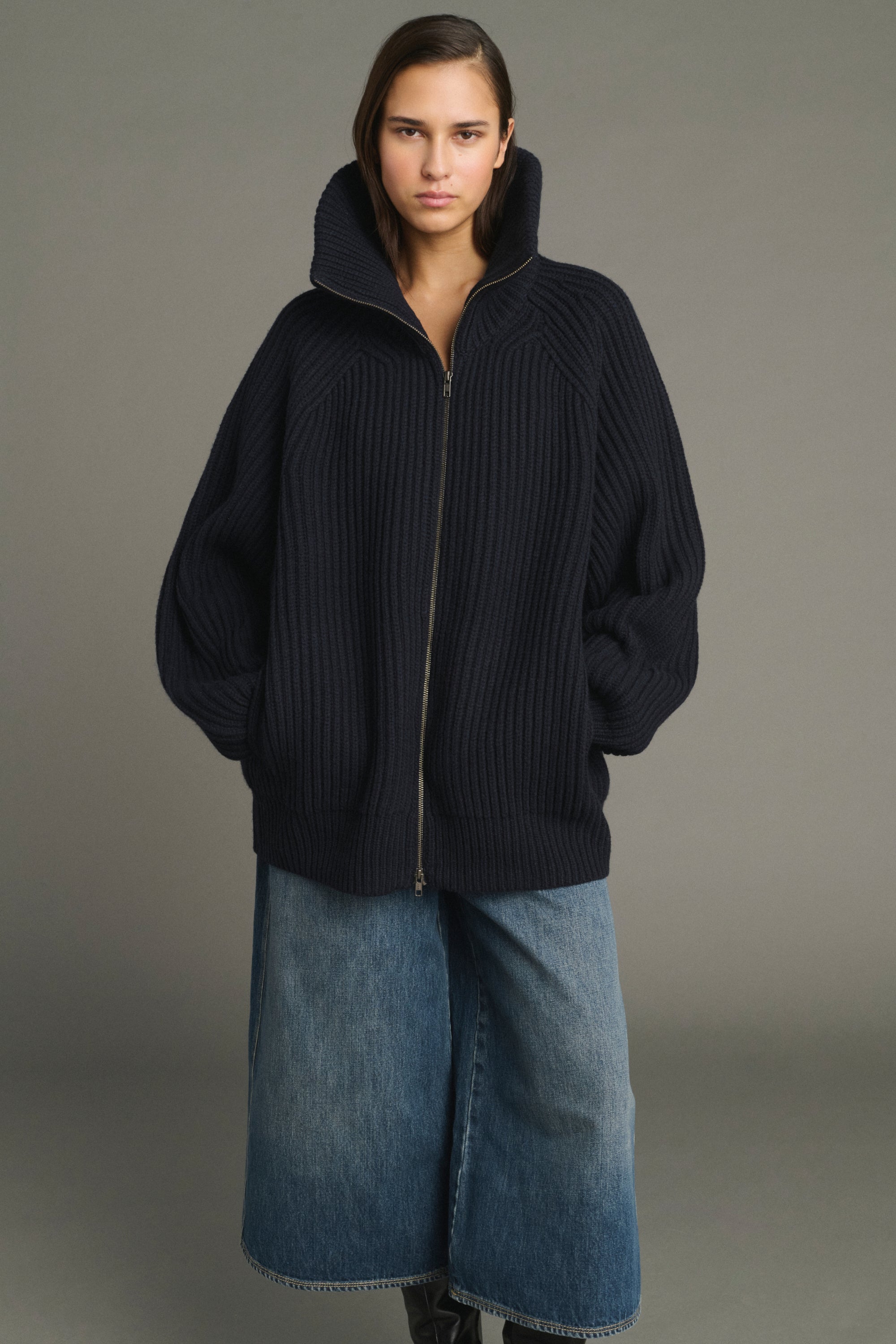Cardigan oversize en cotes anglaises JASPER Sœur