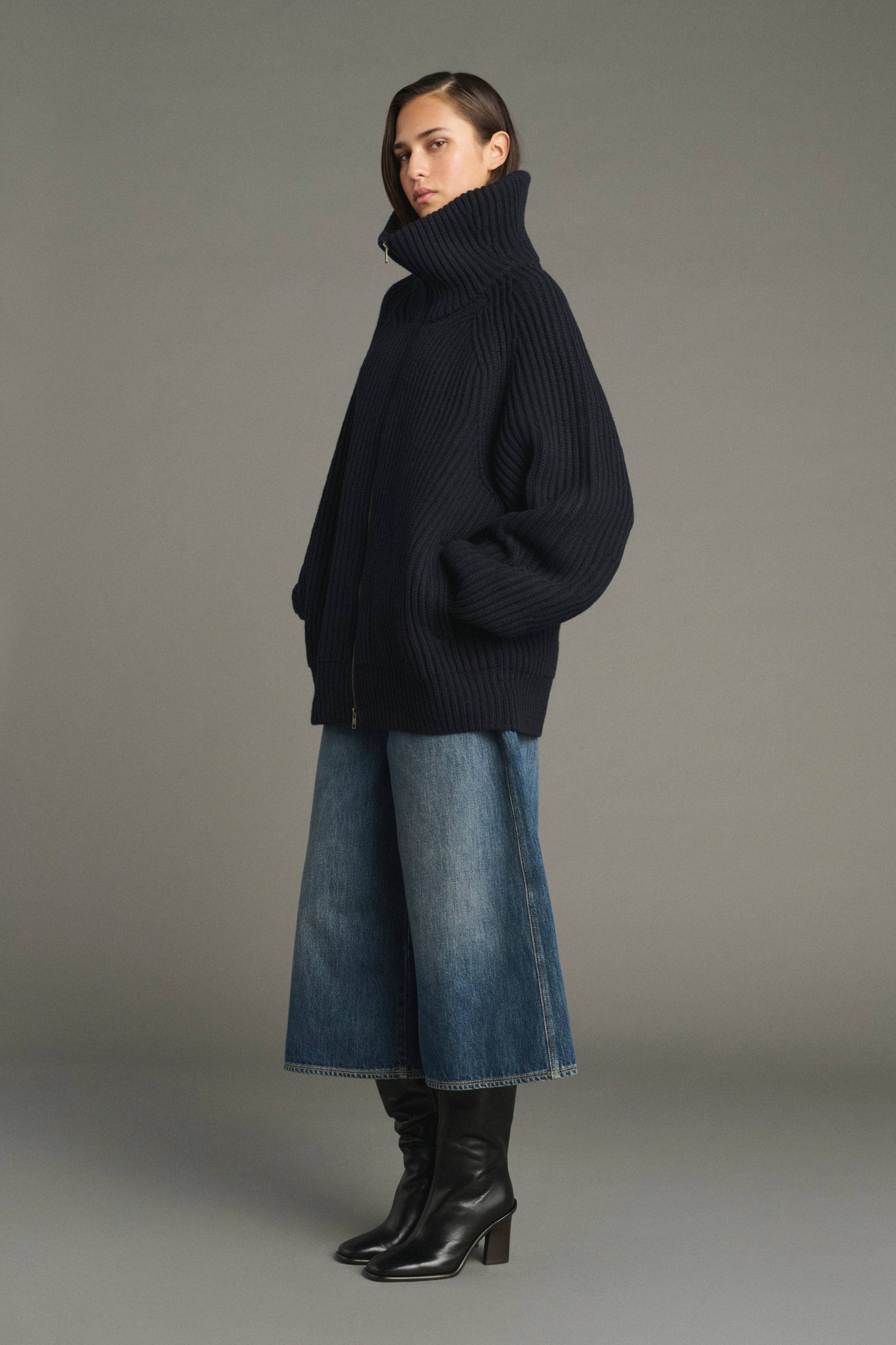Cardigan oversize en cotes anglaises JASPER Sœur