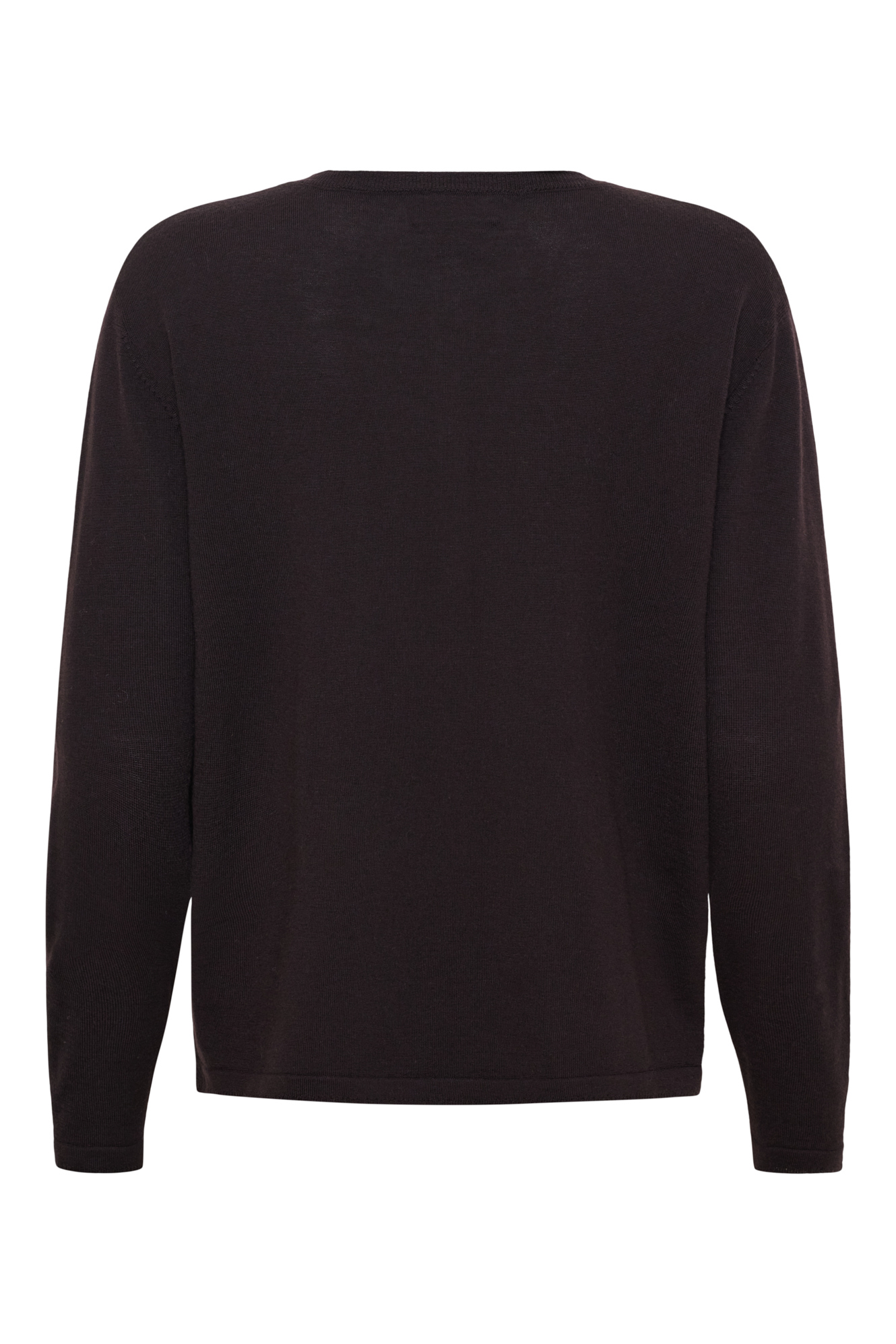 Pull chemise en laine mérinos coloris Moka Anne-Mi