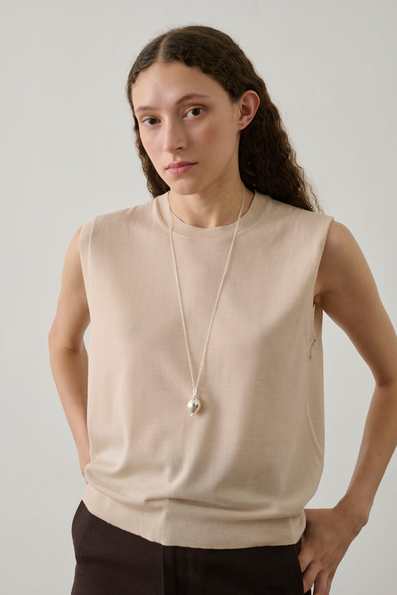 Pull Fergie sans manche en laine mérinos Sœur